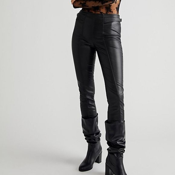 NWOT Free People Wild Nights Vegan Leather Pants